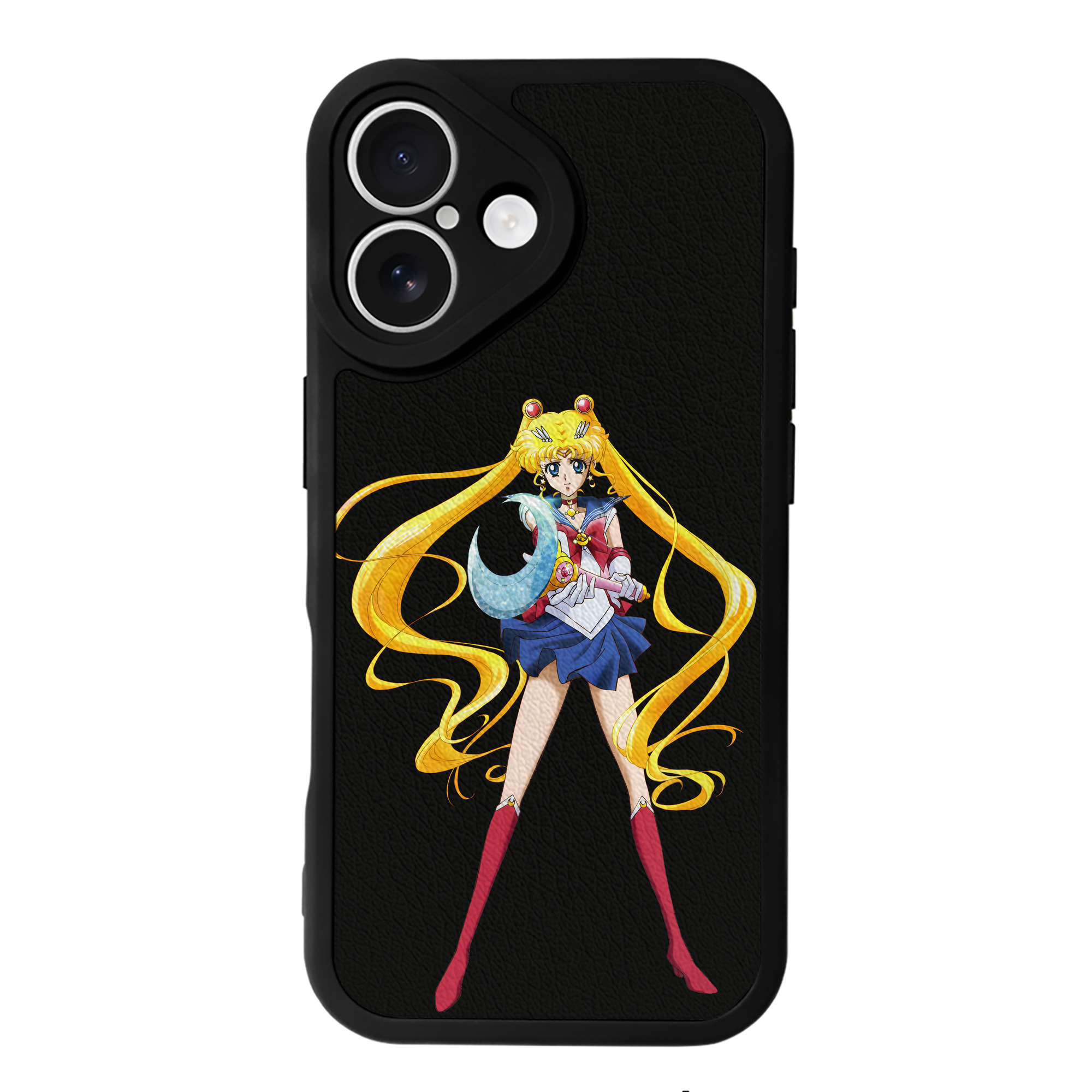 （画像用） 美少女戦士セーラームーン 月野 うさぎ つきの うさぎ Sailor Moon Tsukino Usagi 【iPhone 16シリーズ対応】シリコンスマホケース（レザー調） 材質：シリコン